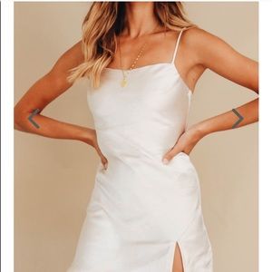 Silk creamy pink dress